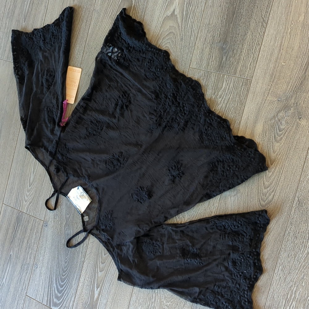 Sheer top beach throw over
